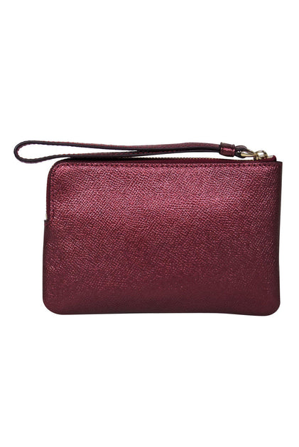 Vintage Coach Basic Clutch Wristlet Maroon shops Burgundy Leather Bag Purse Case