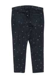Current Boutique-Current/Elliott - Dark Grey Straight Leg Jeans w/ Stars Sz 30