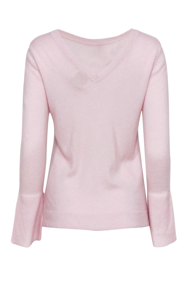 Current Boutique-Cynthia Rowley - Light Pink Cashmere Bell Sleeve Sweater Sz S