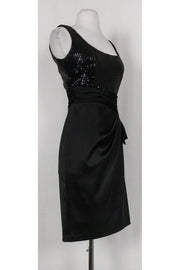 Current Boutique-David Meister - Black Sequined Cocktail Dress Sz 2