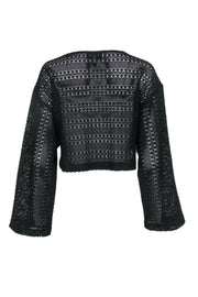 Current Boutique-Derek Lam 10 Crosby - Black Cropped Knit Sweater Sz 6