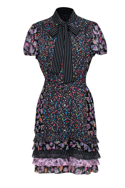 Current Boutique-Diane von Furstenberg - Multi-Patterned Shirt Dress w/ Belt Sz 12