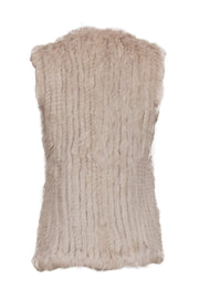 Current Boutique-Dolce Cabo - Tan Knit Rabbit Fur Vest Sz S