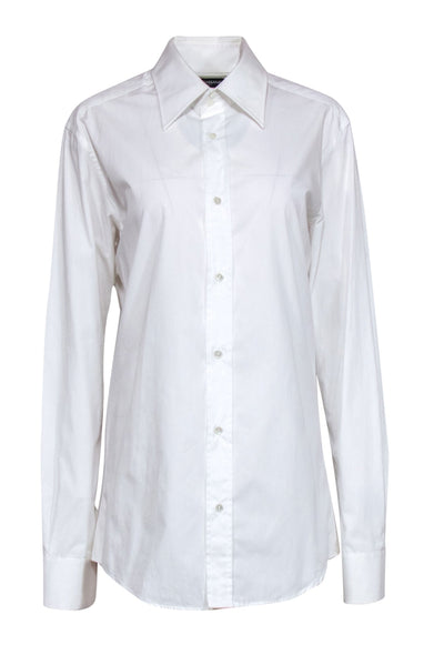 Current Boutique-Dolce & Gabbana - White Cotton Button-Up Shirt Sz M
