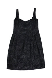 Current Boutique-Elie Tahari - Black & Silver Brocade Sheath Dress Sz 2