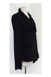 Current Boutique-Elizabeth & James - Black Draped Jacket Sz 4