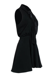 Current Boutique-Elizabeth & James - Black Fit & Flare Dress w/ Tie Front Sz 8