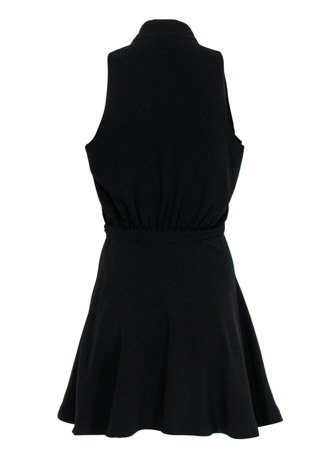 Current Boutique-Elizabeth & James - Black Fit & Flare Dress w/ Tie Front Sz 8