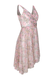 Current Boutique-Elizabeth & James - Powder Pink & Cream Daisy Printed Silk A-Line Dress Sz 2