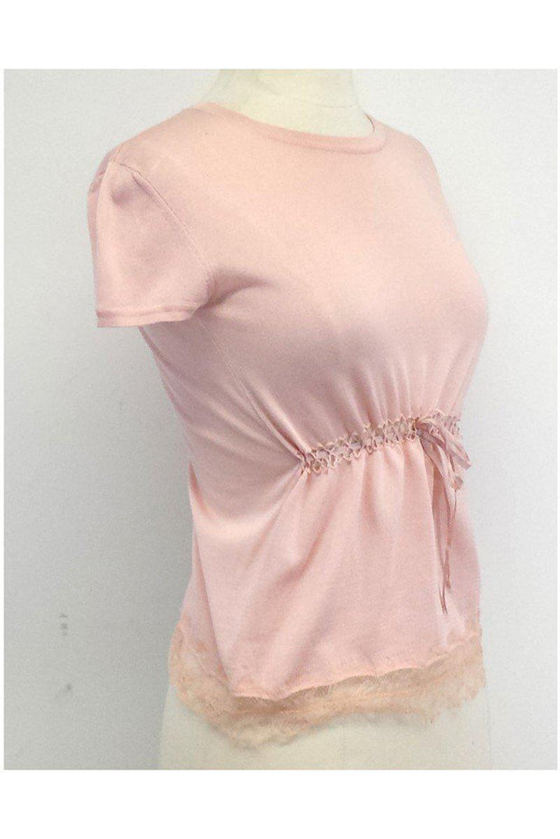 Current Boutique-Emilio Pucci - Pink Silk Knit Top Sz S
