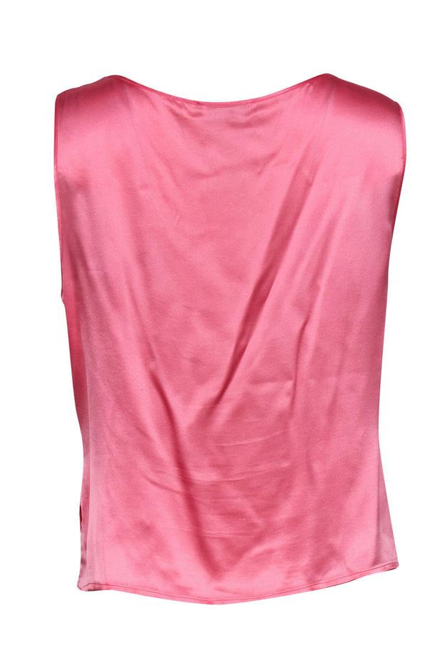 Current Boutique-Escada - Bright Pink Satin Silk Tank Sz 12