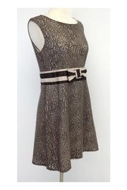 Current Boutique-Eva Franco - Taupe Eyelet Dress w/ Bow Detail Sz 4
