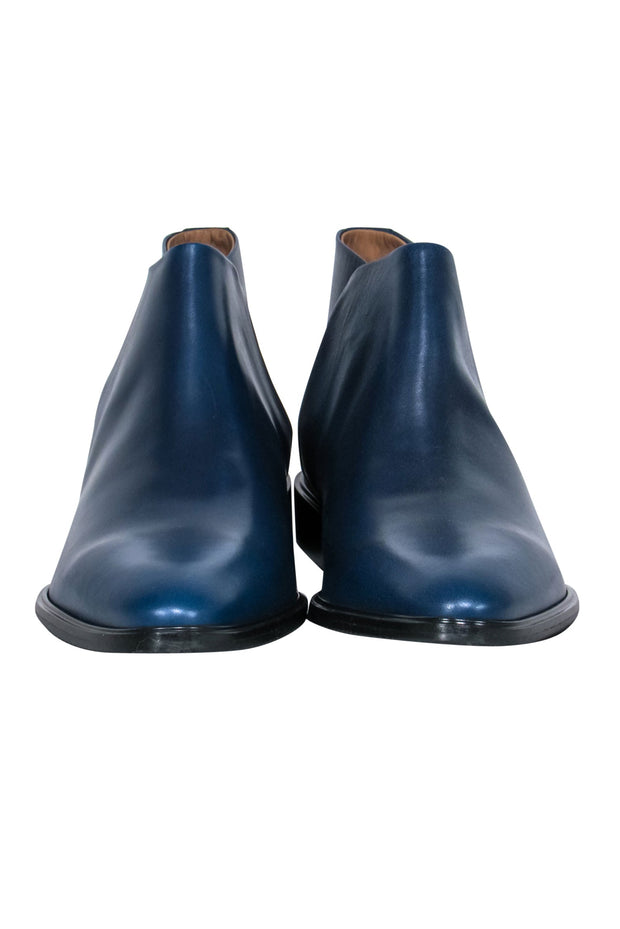 Current Boutique-Everlane - Indigo Blue Leather Chelsea Booties Sz 9