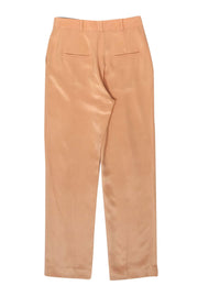 Current Boutique-Fausto Puglisi - Peach Satin Pleated Silk Trousers Sz 6