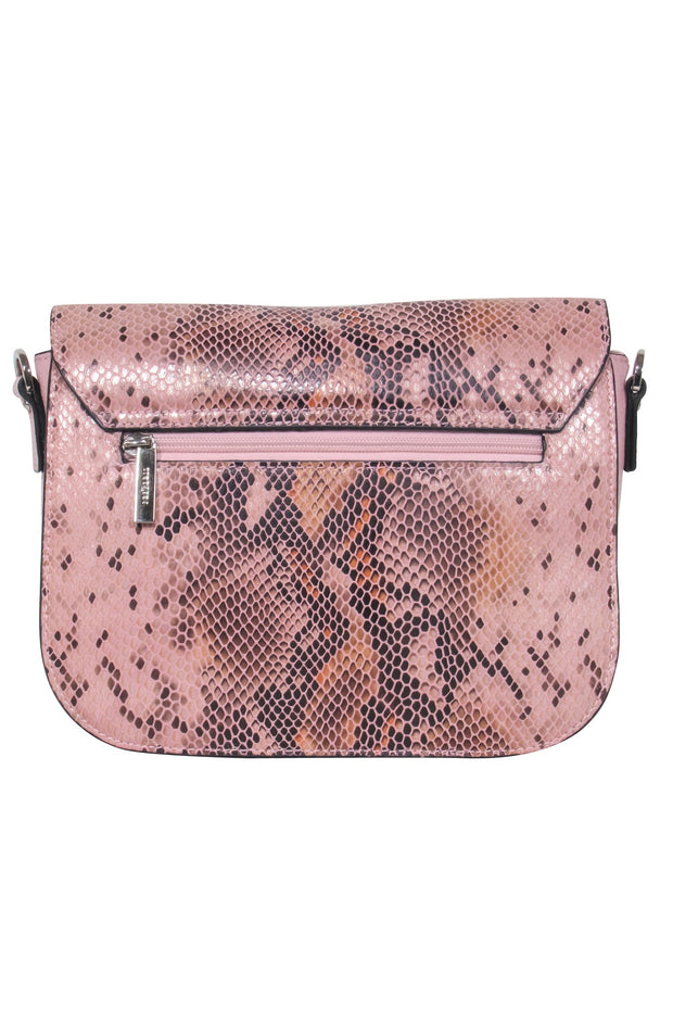 Current Boutique-Frederic Paris - Pink Snakeskin Print Crossbody Bag