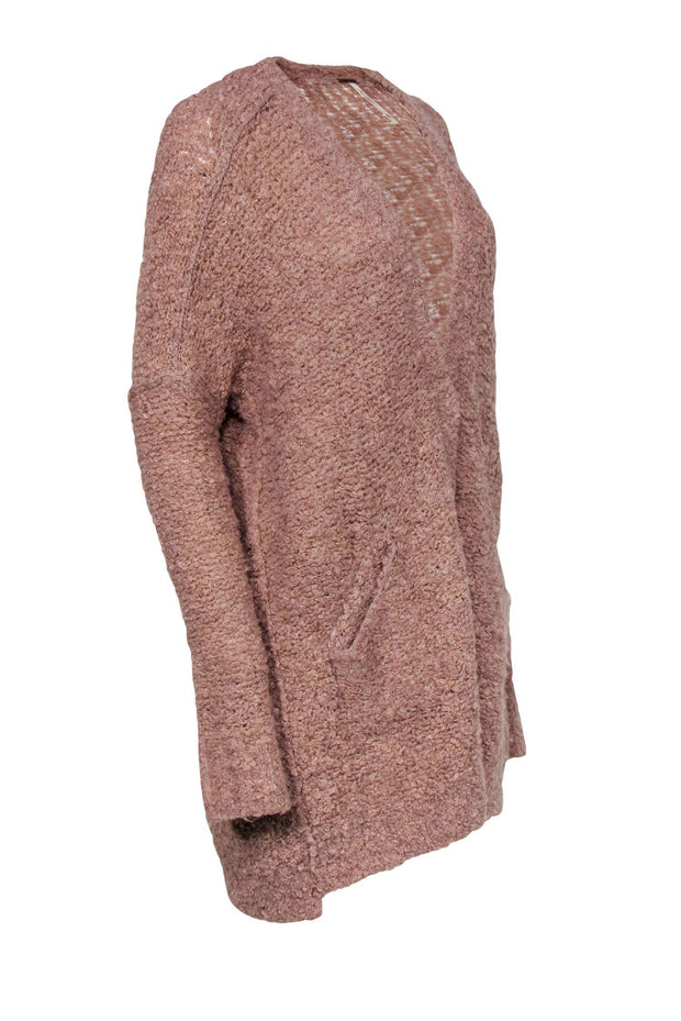 Current Boutique-Free People - Blush Chunky Knit Button-Up Longline Cardigan Sz XS