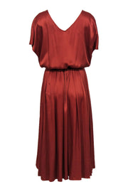 Current Boutique-Free People - Copper Metallic Cap Sleeve Maxi Dress Sz L