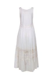 Current Boutique-Free People - Ivory Cotton Maxi Dress w/ Lace & Embroidered Details Sz S