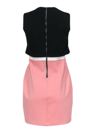 Current Boutique-French Connection - Black, White & Pink Layered Sheath Dress Sz 10
