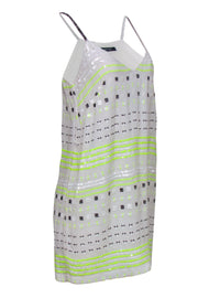 Current Boutique-French Connection - White Shift Tank Dress w/ Beading Sz 6
