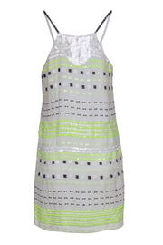 Current Boutique-French Connection - White Shift Tank Dress w/ Beading Sz 6