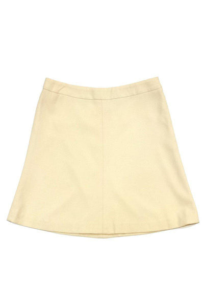 Current Boutique-Giorgio Armani - Cream Wool Miniskirt Sz 8