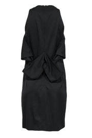 Current Boutique-Gucci - Black Fitted Dress w/ Woven Back Sash Sz 10