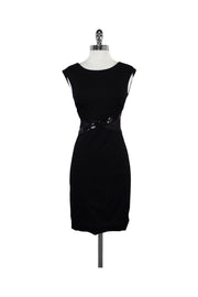 Current Boutique-Halston Heritage - Black Sequin Waist Sheath Dress Sz XS