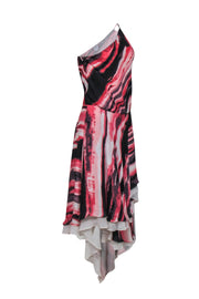 Current Boutique-Halston Heritage – Multicolor One Shoulder Asymmetrical Dress Sz L