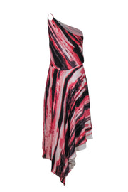 Current Boutique-Halston Heritage – Multicolor One Shoulder Asymmetrical Dress Sz L