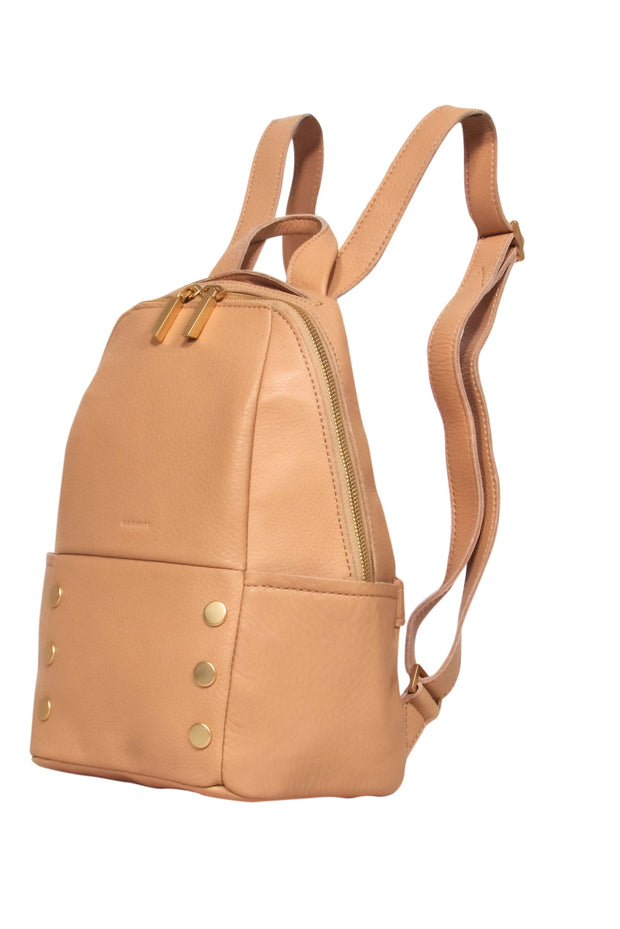 Current Boutique-Hammitt - Beige Leather Mini Backpack Purse w/ Gold Studs