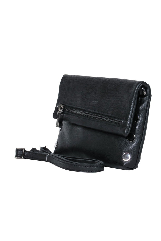 Current Boutique-Hammitt - Black Pebbled Leather Mini Crossbody w/ Studs