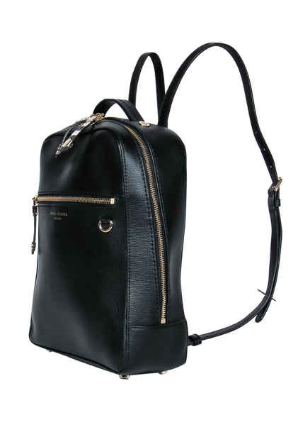 Henri bendel 2025 black leather backpack