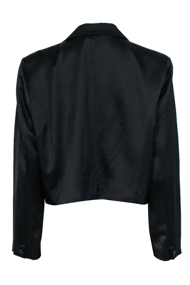 Current Boutique-Intermix - Black Cropped Double Breasted "Clara" Blazer Sz 14