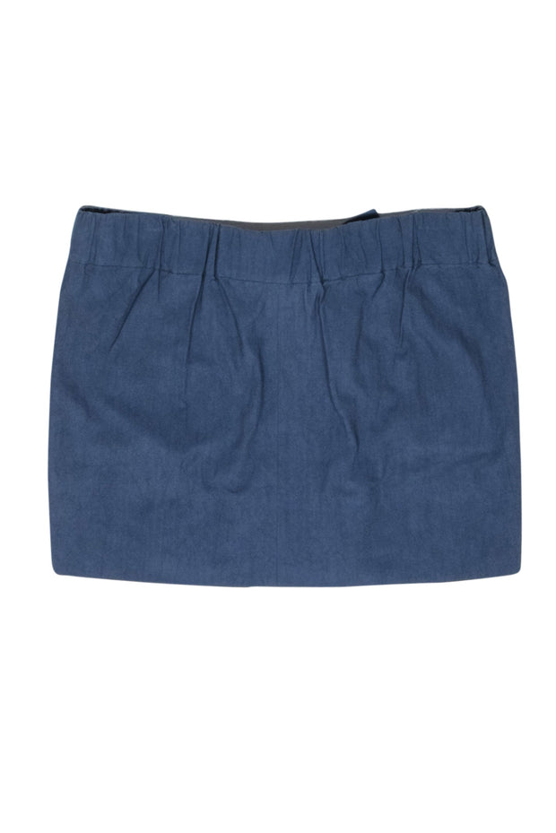Current Boutique-Isabel Marant - Blue Demin Wash Mini Skirt w/ Tie Belt Sz 8