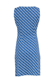 Current Boutique-J. McLaughlin - Cobalt & White Rope Chainlink Print Dress Sz S