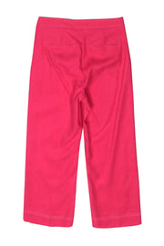 Current Boutique-J.Crew - Hot Pink Wide Leg Pants w/ Button Details Sz 4