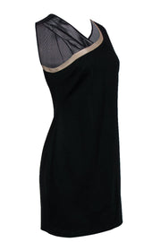 Current Boutique-Jay Godfrey - Black One Sleeve Sheath Dress w/ Fishnet Strap Sz 10