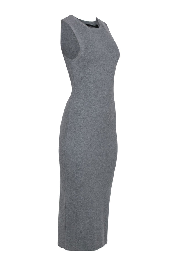 Current Boutique-Jenni Kayne - Grey Sleeveless Knit Sweater Maxi Dress Sz S