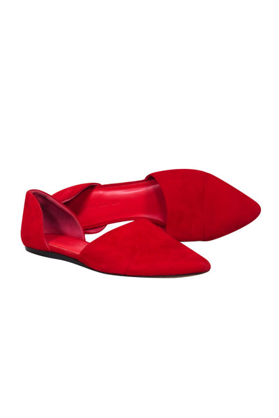 Current Boutique-Jenni Kayne - Red Suede Pointed Toe Flats Sz 10