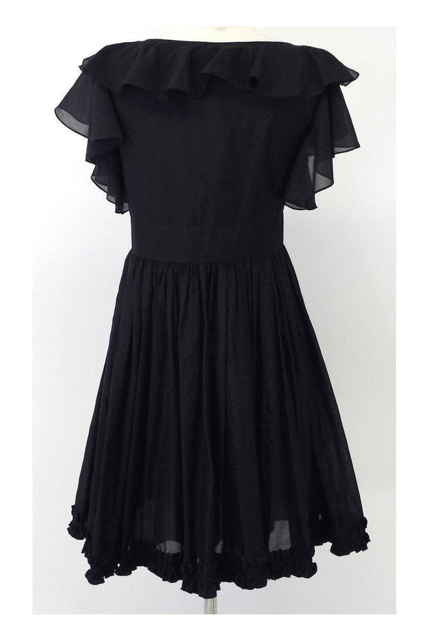 Current Boutique-Jill Stuart - Black Cotton & Silk Kimmy Dress Sz 6