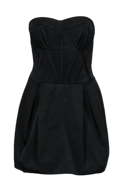 Current Boutique-Jill Stuart - Black Strapless Corset-Style Mini Dress Sz 2