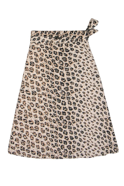 Zara leopard hotsell print wrap skirt