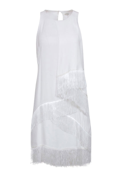 Joie Amiyah Tiered Fringe Dress In Porcelain White outlet Sz 0