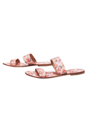 Current Boutique-Joie - Pink Floral Print Double Strap Sandals Sz 7