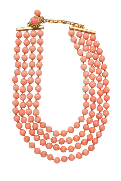 Jose & Marie Barrera Necklace Neutral outlet Beaded Multilayer Designer