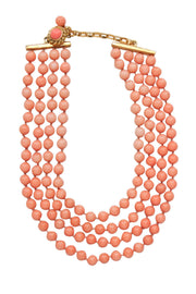 Current Boutique-Jose & Maria Barrera - Coral Beaded Multi-Strand Necklace