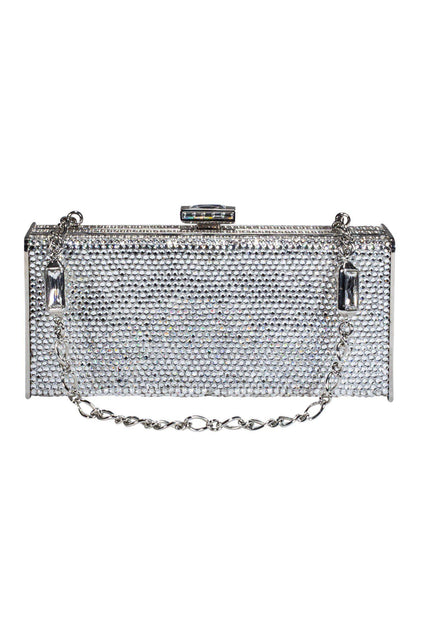 CHECKMATE LIGHT CRYSTAL CELLPHONE PURSE SILVER