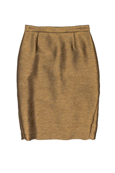 Current Boutique-Just Cavalli - Metallic Gold Pencil Skirt Sz 4