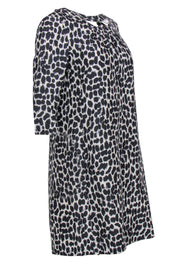 Current Boutique-Kate Spade - Black & Cream Leopard Print Quarter Sleeve Shift Dress Sz 8
